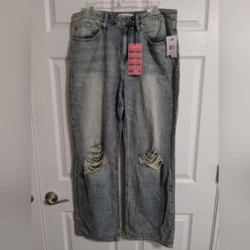 NWT YMI Faded Blue Ripped Jeans